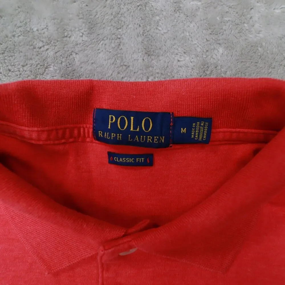 Polo Ralph Lauren Men's Classic Fit Red‎ Short Sleeve Polo Size Medium